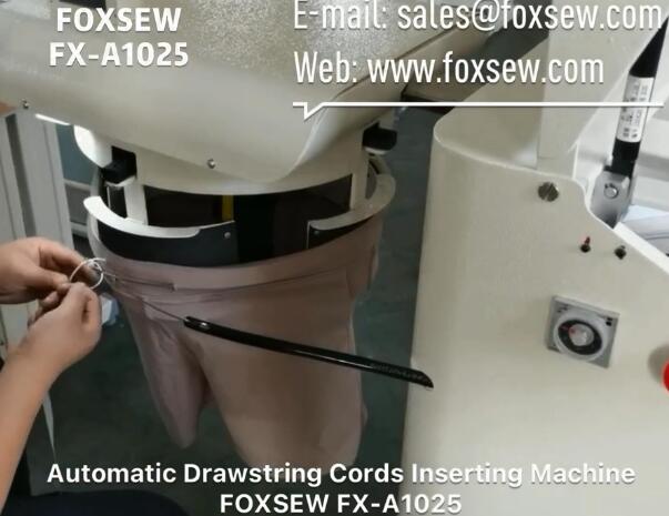 Automatic Drawstring Cords Inserting Machine