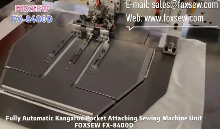Automatic Kangaroo Pocket Attaching Sewing Machine Unit