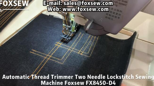 Two Needle Lockstitch Machine with Auto-Trimmer