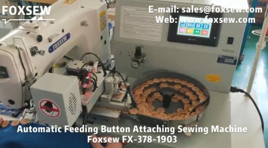 Button Attaching Machine with Auto-Button-Feeder