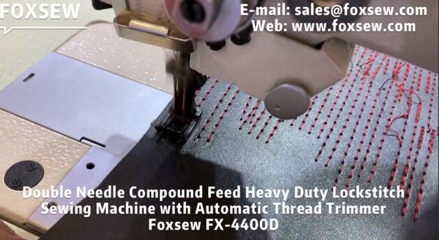 Double Needle Compound Feed Lockstitch Machine with Automatic Thread Trimmer