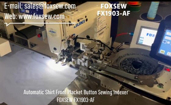Automatic Shirt Front Placket Button Sewing Indexer