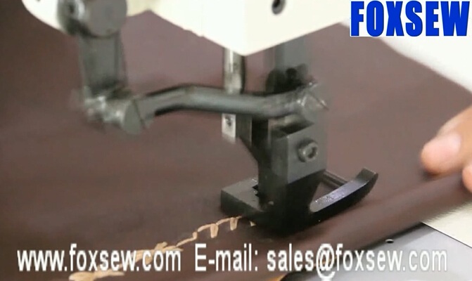 Heavy Duty Drop Feed Thick Thread Ornamental Stitching Machine for Decorative Seams on Upholstery Leather
