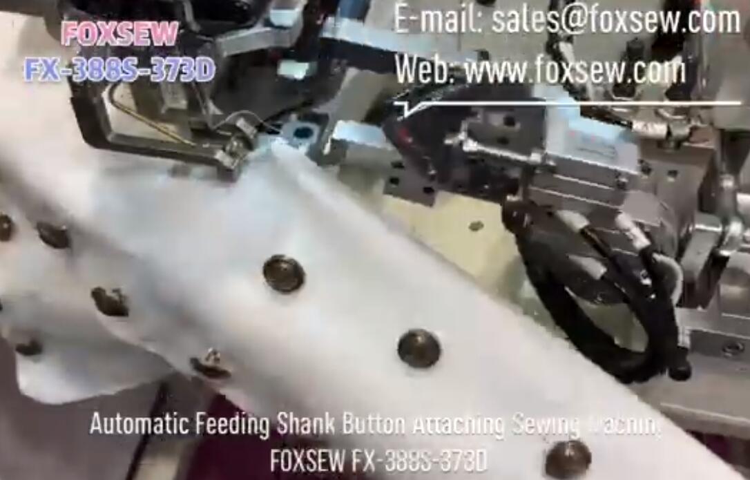 Automatic Feeding Shank Button Attaching Sewing Machine