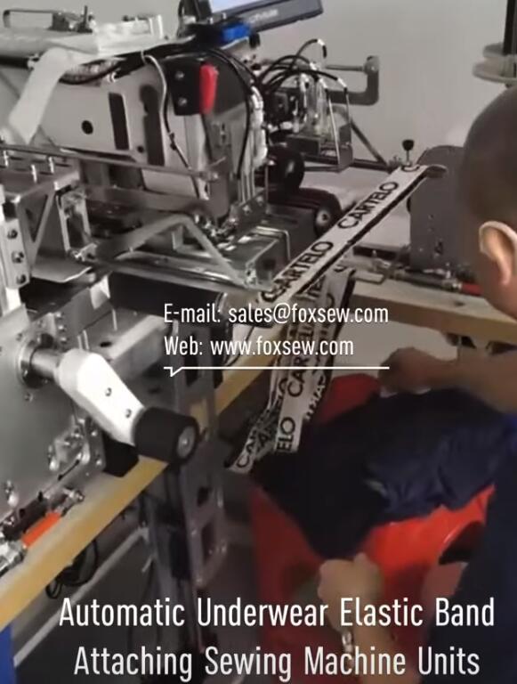 Automatic Underwear Elastic Attaching Sewing Machine Units