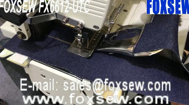 Automatic Jeans Waistband Attaching Machine with Skip Stitch