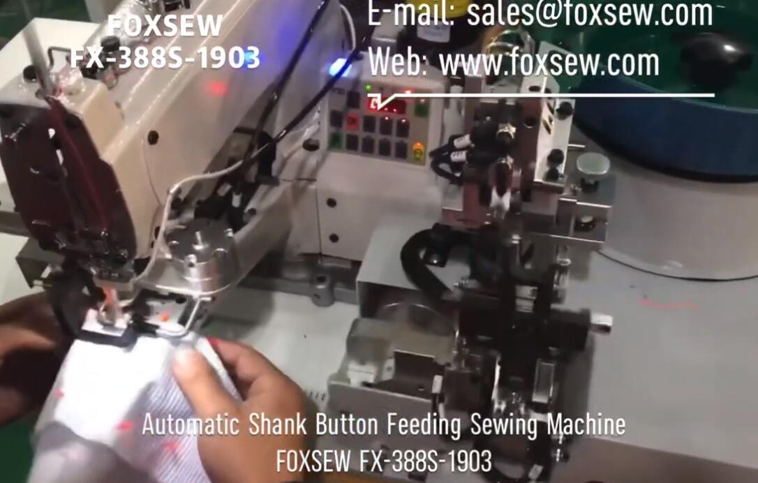 Automatic Shank Button Feeding Sewing Machine