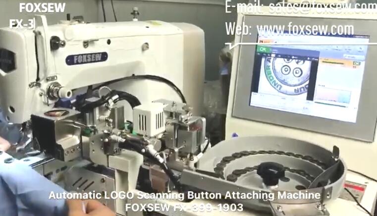 Automatic “LOGO Scanning” Button Attaching Sewing Machine