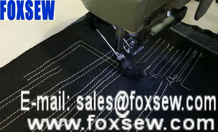 Computerized Split Needle Bar Double Needle Lockstitch Machine with Automatic Thread Trimmer
