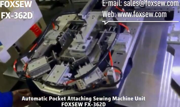 Automatic Pocket Attaching Sewing Machine Unit